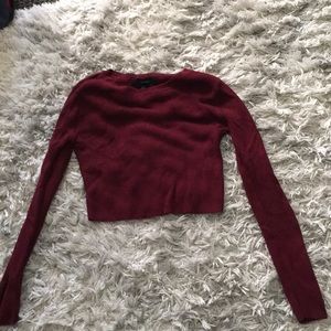 Long sleeve crop sweater